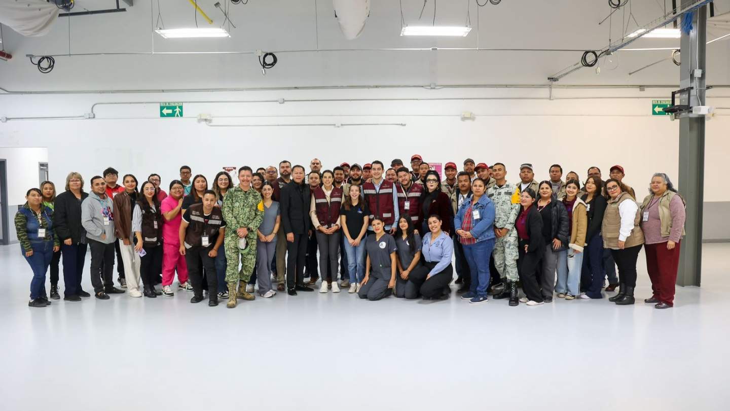 Gobierno de Sonora y Turismo de México supervisan albergue para atención humanitaria en SLRC