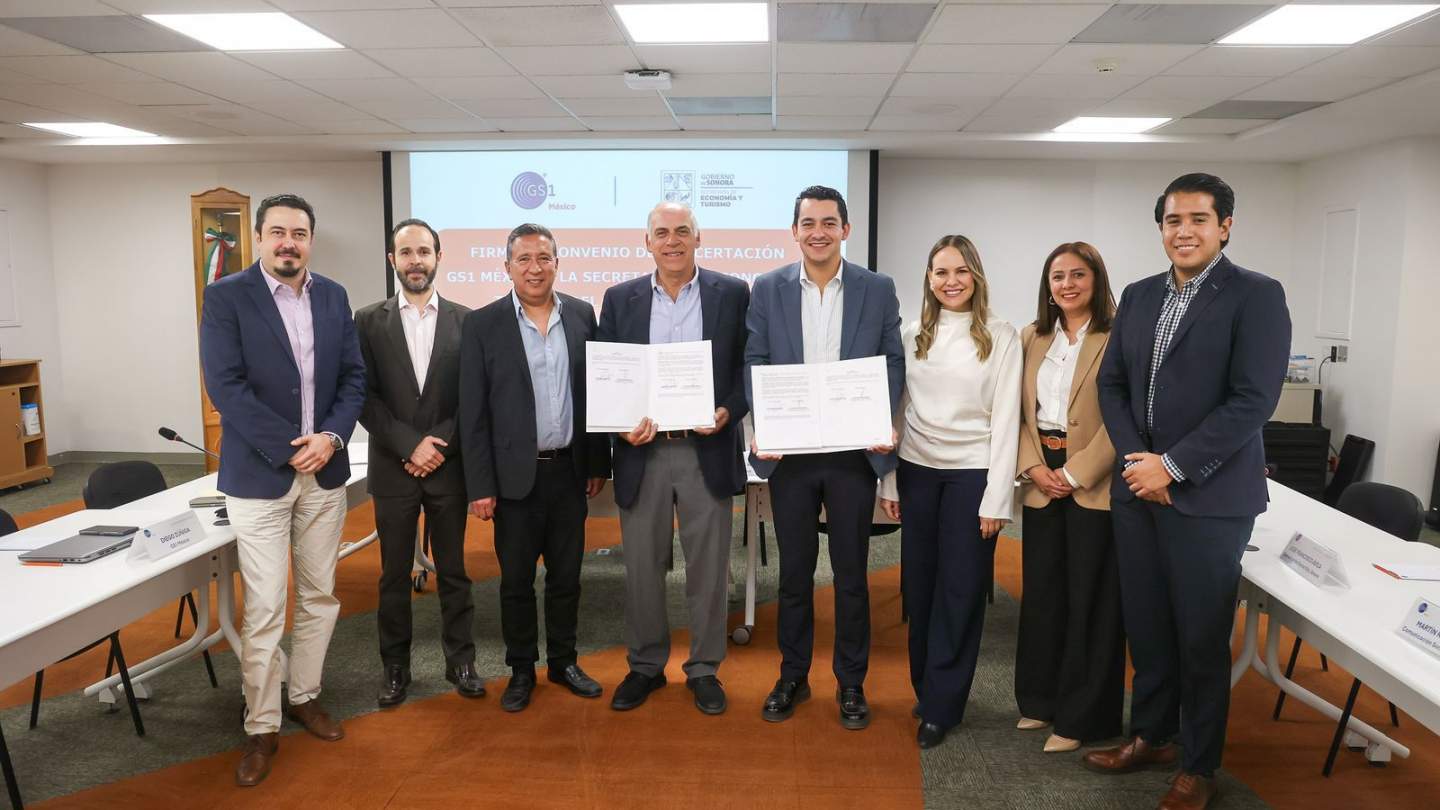 Gobierno de Sonora firma convenio con GS1 México para fortalecer a las MIPyMES del estado