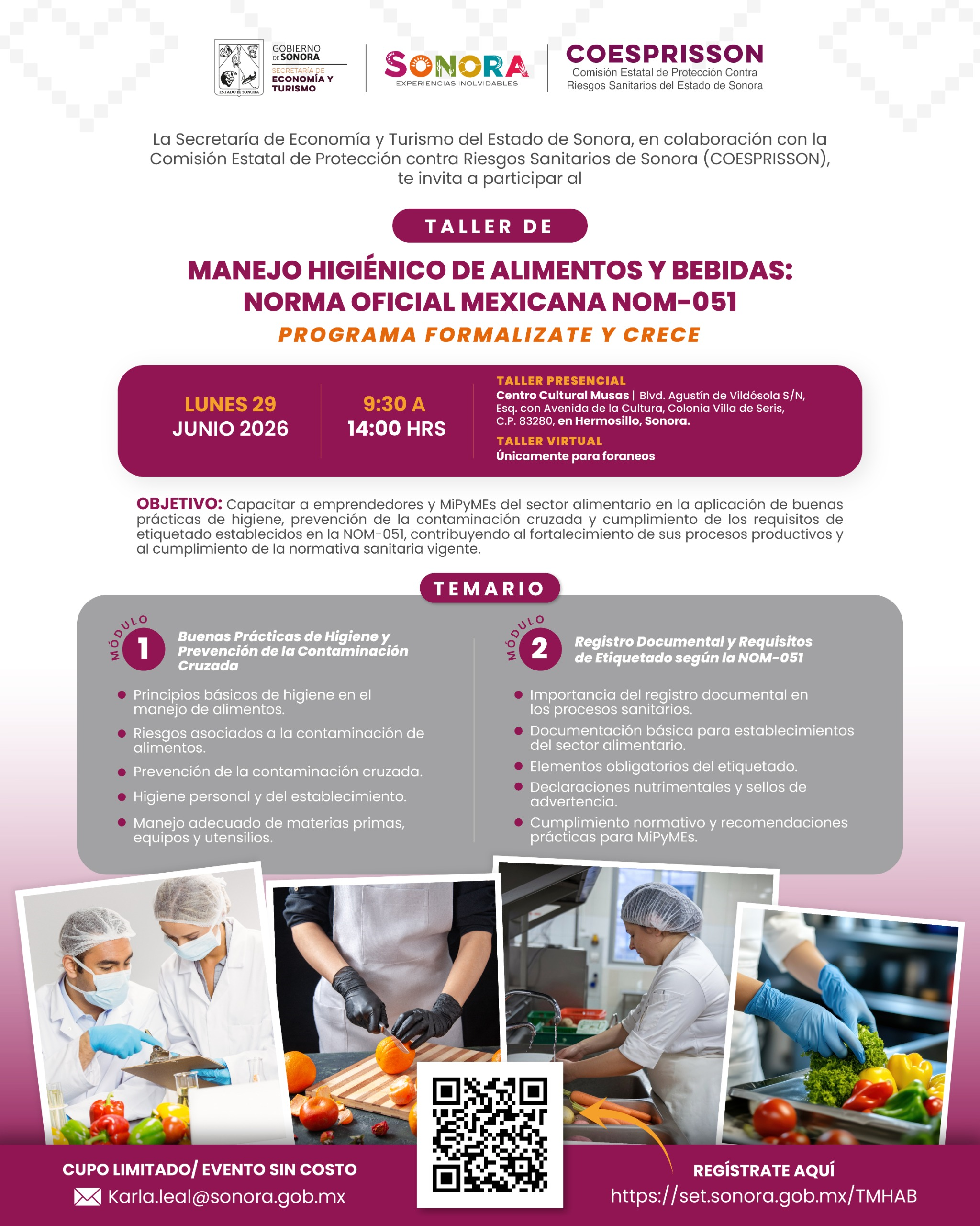 Taller de Manejo Higiénico de Alimentos y Bebidas: Norma Oficial Mexicana NOM-051